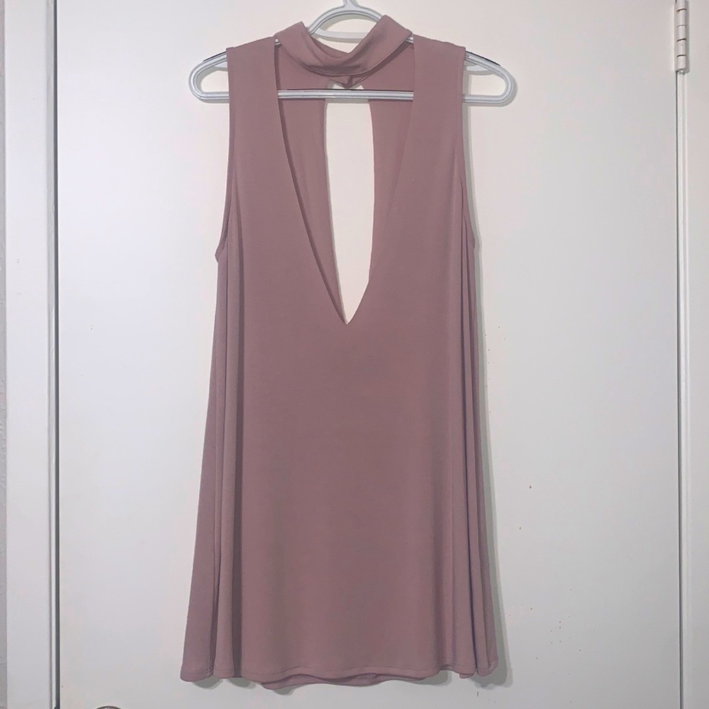 Deep v mini dress